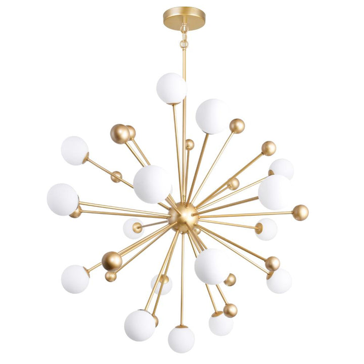 Element 17 Light Chandelier With Sun Gold Finish