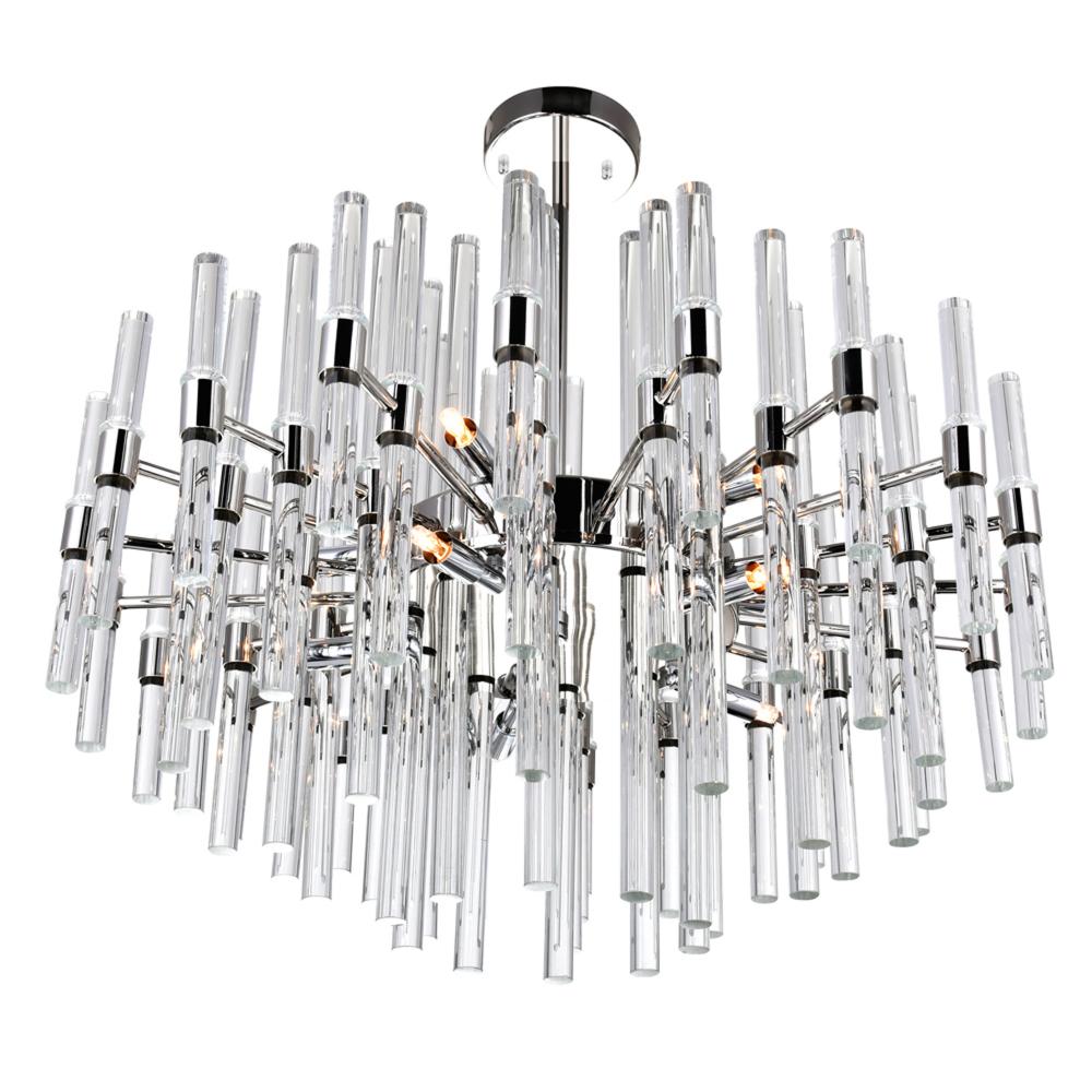 Miroir 10 Light Chandelier With Polished Nickel Finish