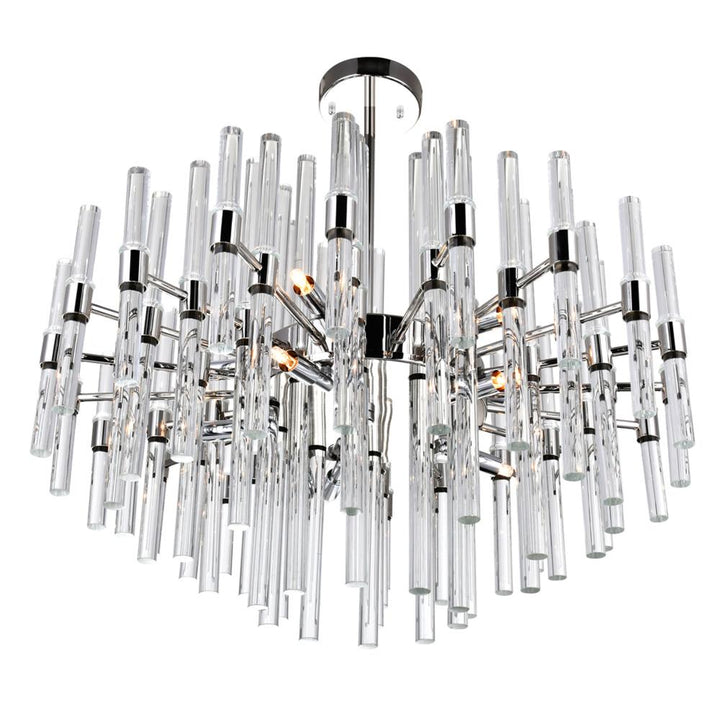 Miroir 10 Light Chandelier With Polished Nickel Finish