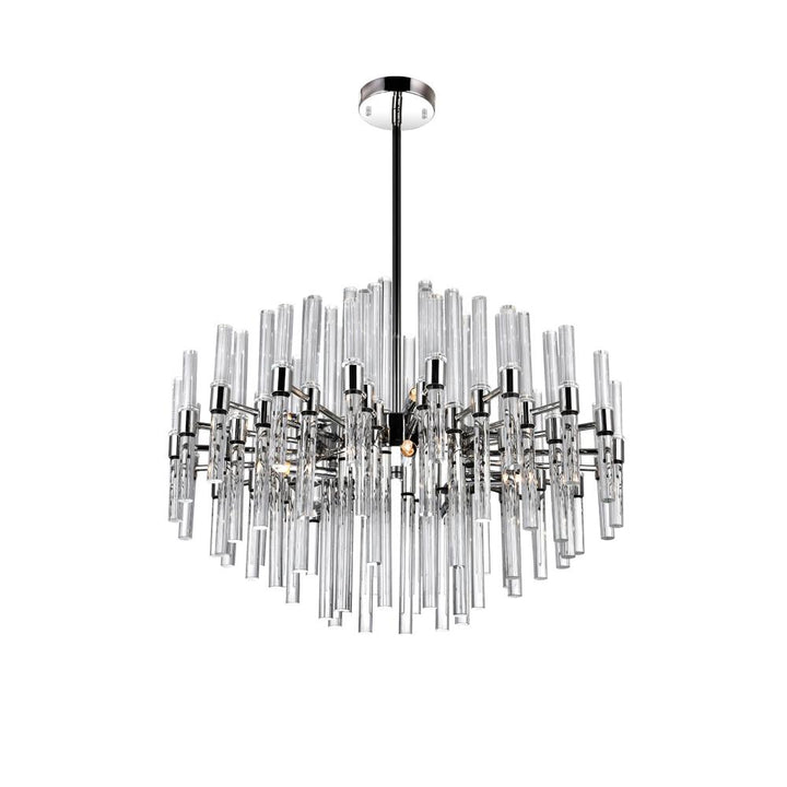 Miroir 10 Light Chandelier With Polished Nickel Finish