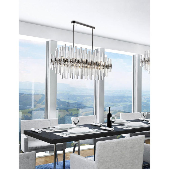 Miroir 16 Light Pool Table Light With Polished Nickel Finish
