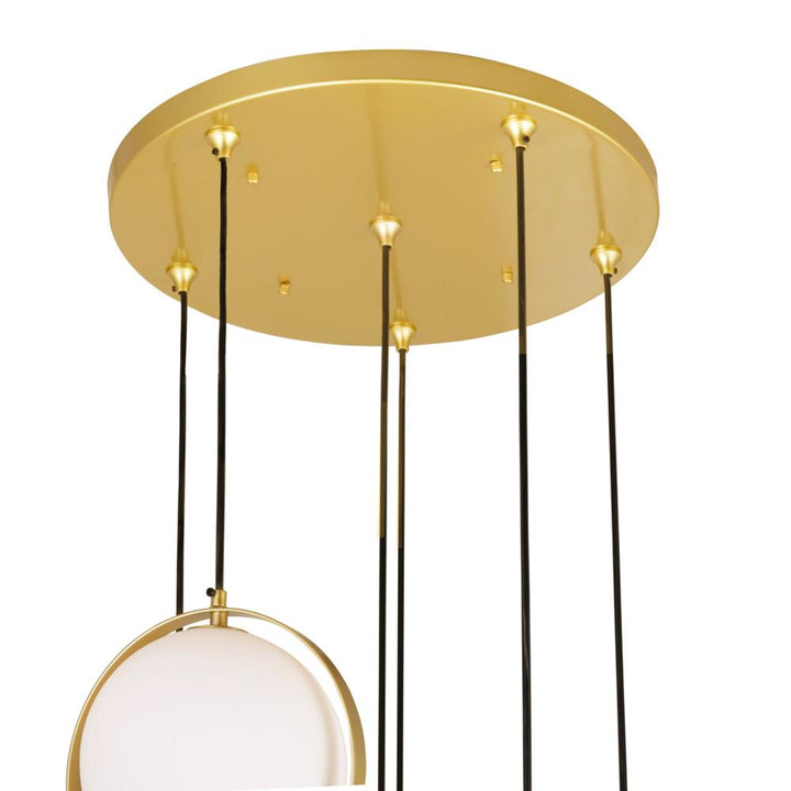 Da Vinci 6 Light Multi Light Pendant With Brass Finish