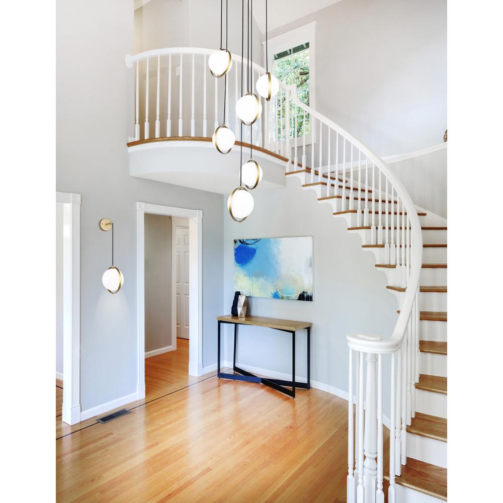 Da Vinci 6 Light Multi Light Pendant With Brass Finish