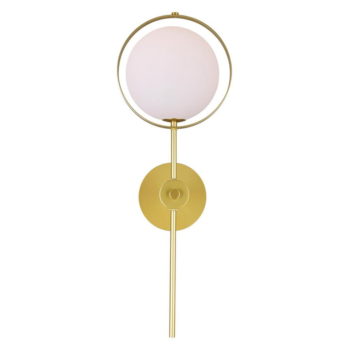 Da Vinci 1 Light Wall Light With Brass Finish