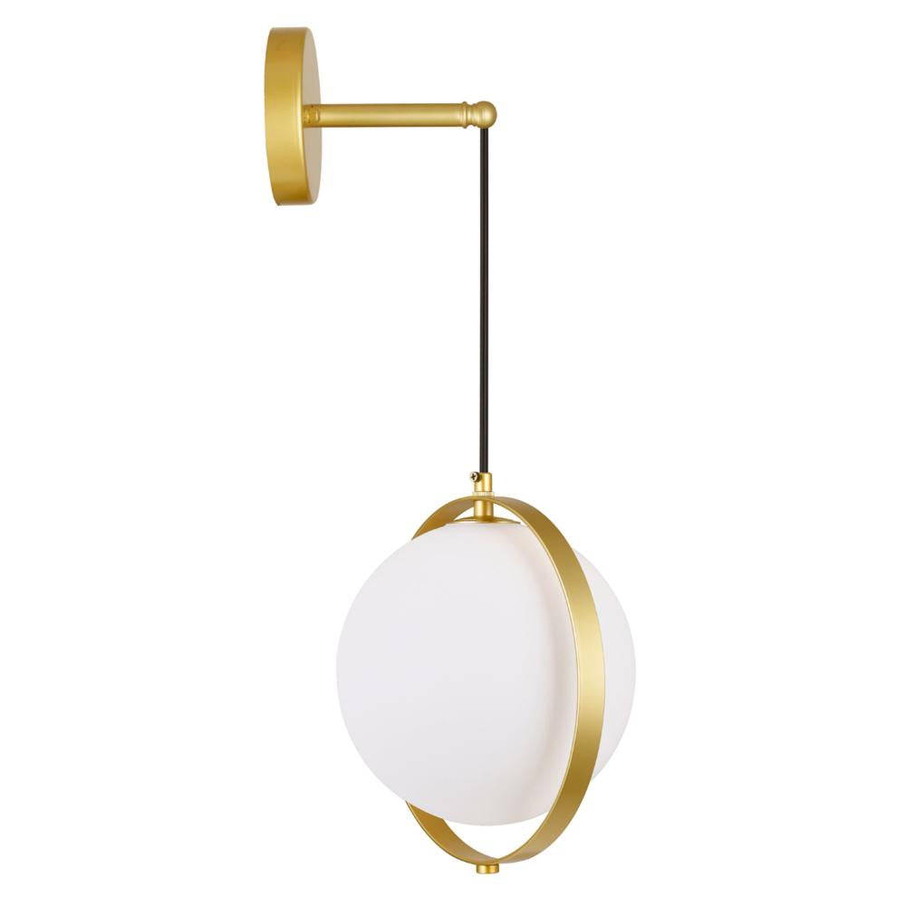 Da Vinci 1 Light Wall Light With Brass Finish