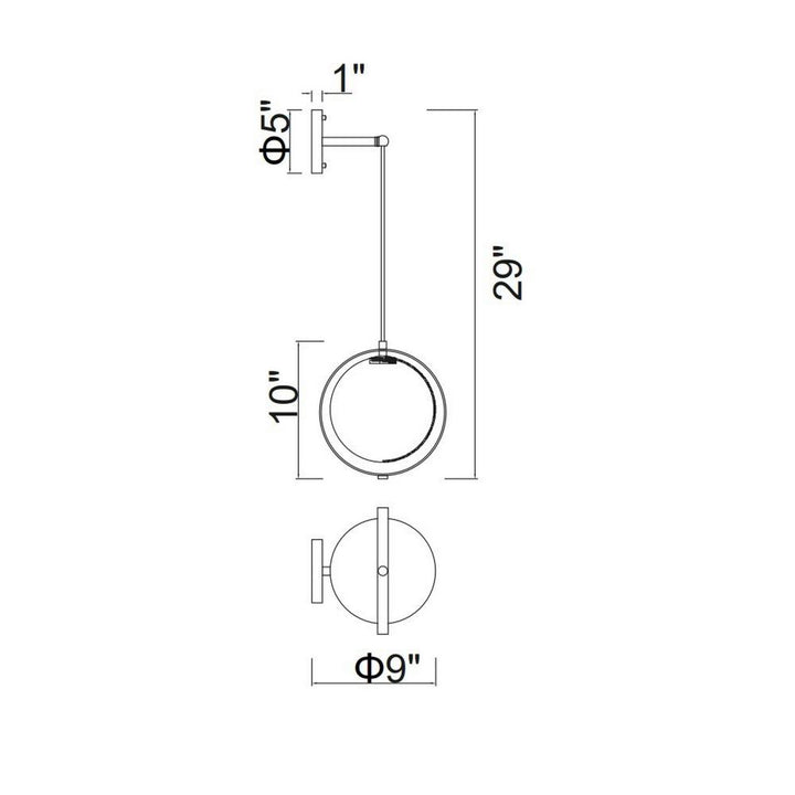 Da Vinci 1 Light Wall Light With Brass Finish