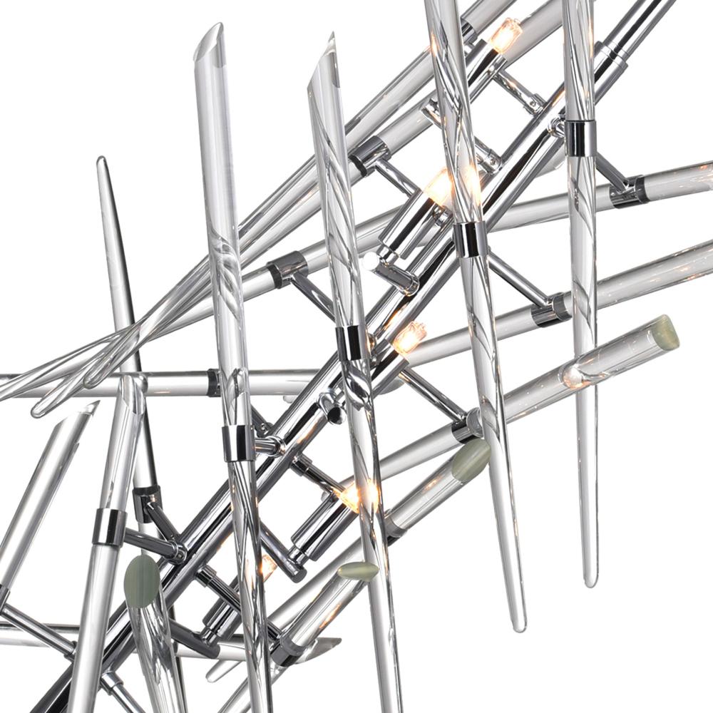 Icicle 5 Light Mini Chandelier With Chrome Finish