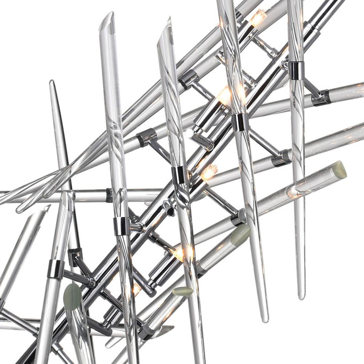 Icicle 5 Light Mini Chandelier With Chrome Finish