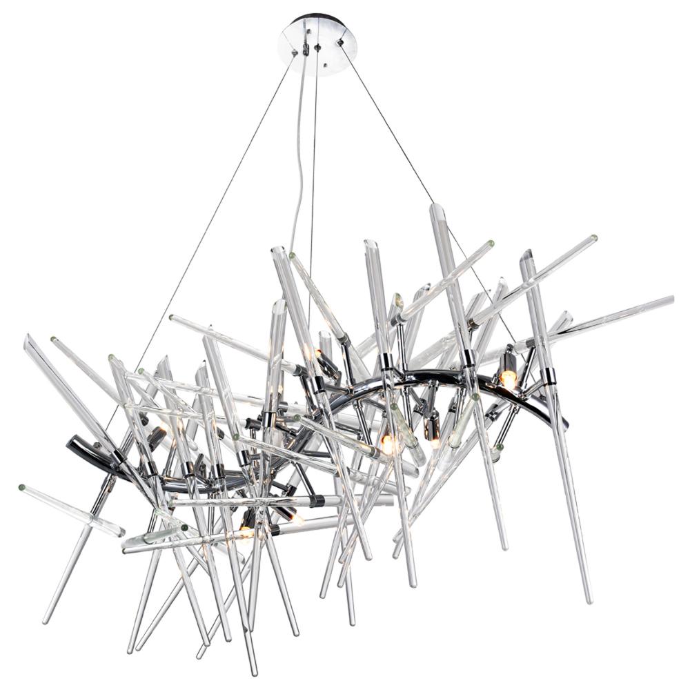 Icicle 10 Light Chandelier With Chrome Finish