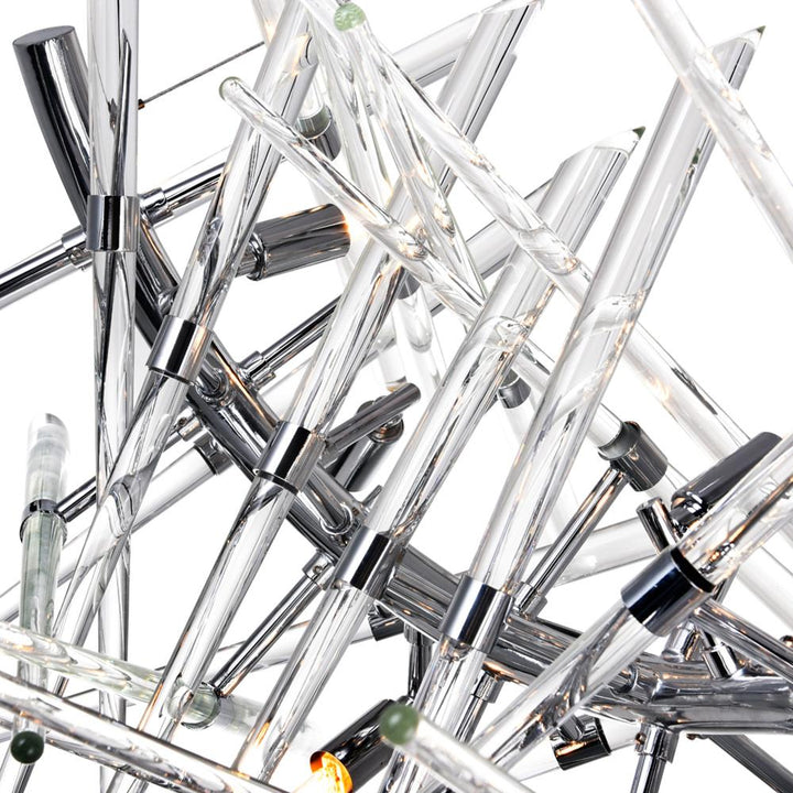 Icicle 10 Light Chandelier With Chrome Finish