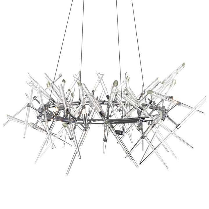 Icicle 12 Light Chandelier With Chrome Finish