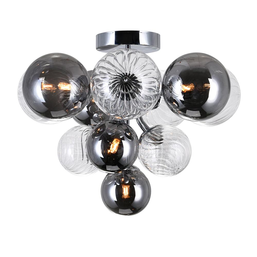 Pallocino 6 Light Flush Mount With Chrome Finish
