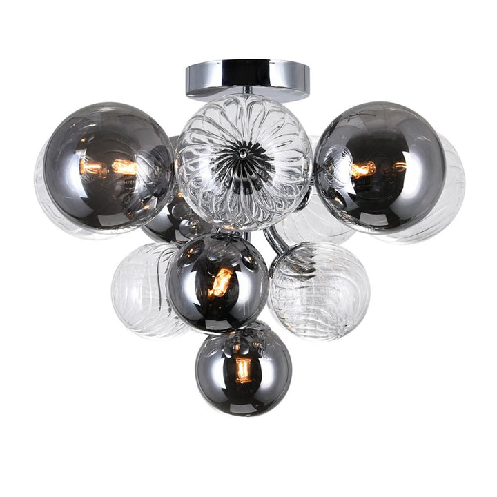 Pallocino 6 Light Flush Mount With Chrome Finish