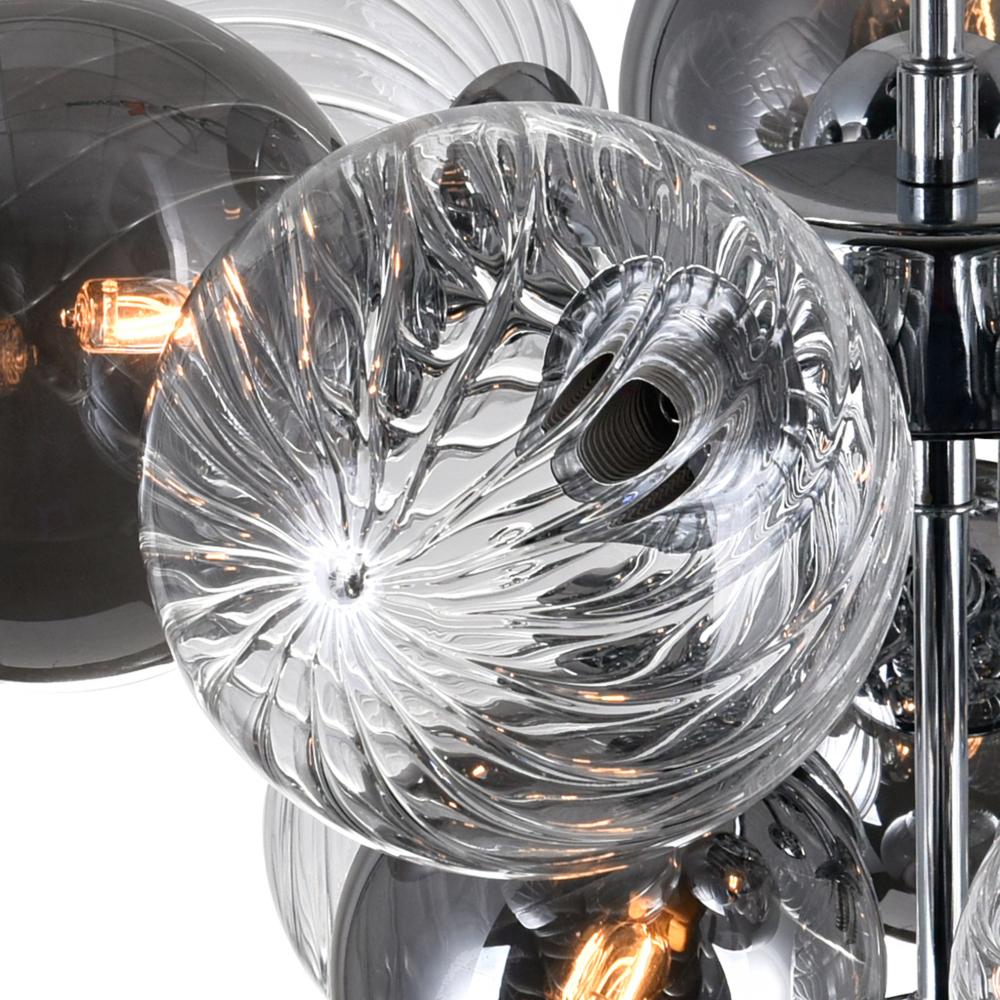 Pallocino 6 Light Flush Mount With Chrome Finish