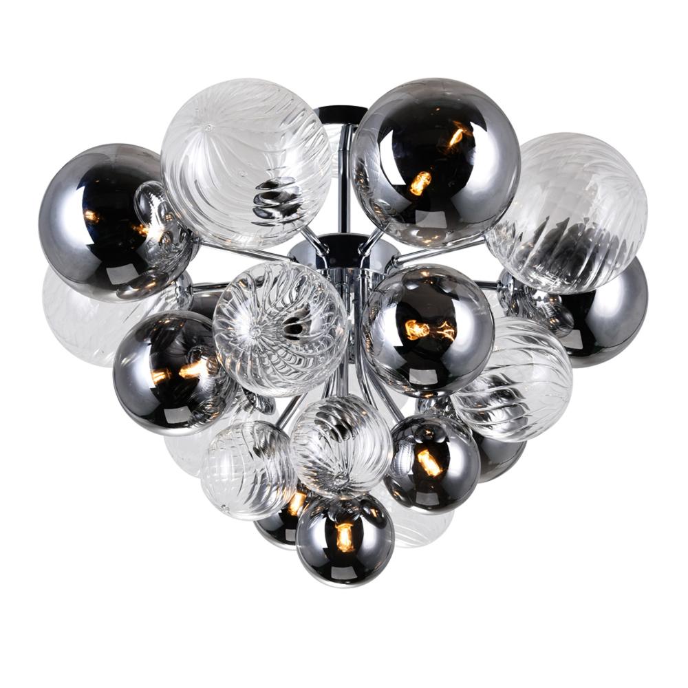 Pallocino 10 Light Flush Mount With Chrome Finish