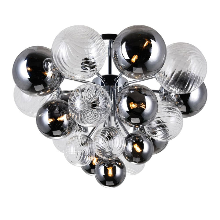 Pallocino 10 Light Flush Mount With Chrome Finish
