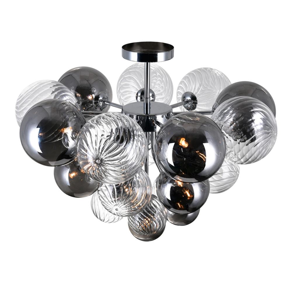 Pallocino 10 Light Flush Mount With Chrome Finish