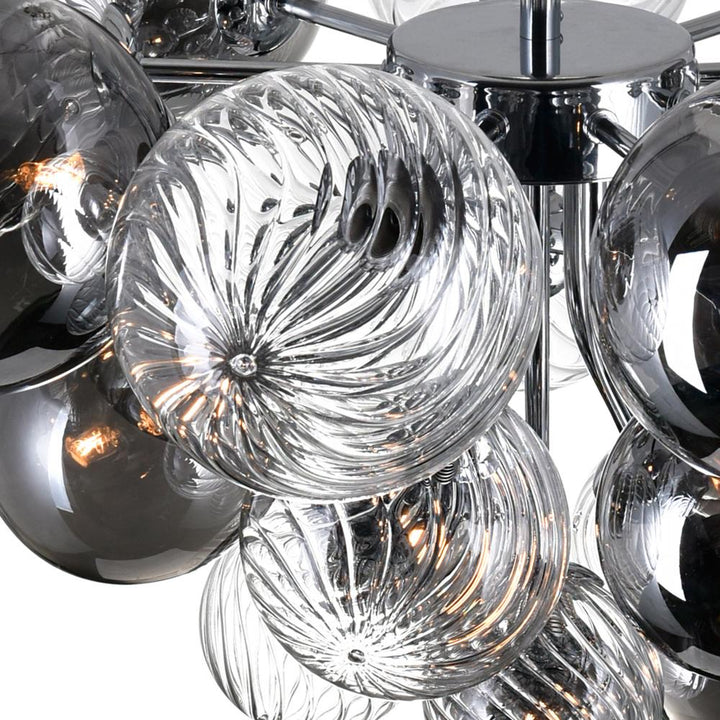 Pallocino 10 Light Flush Mount With Chrome Finish