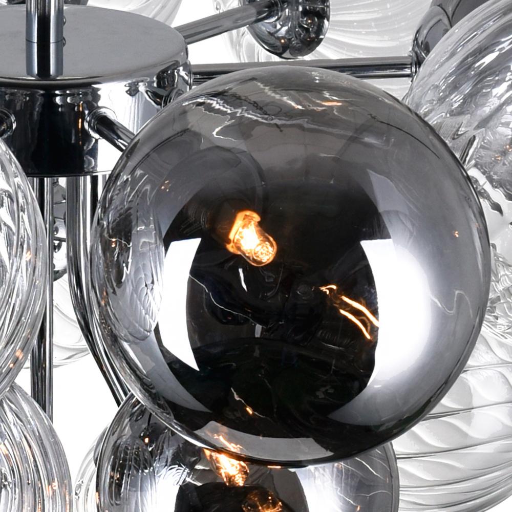 Pallocino 10 Light Flush Mount With Chrome Finish