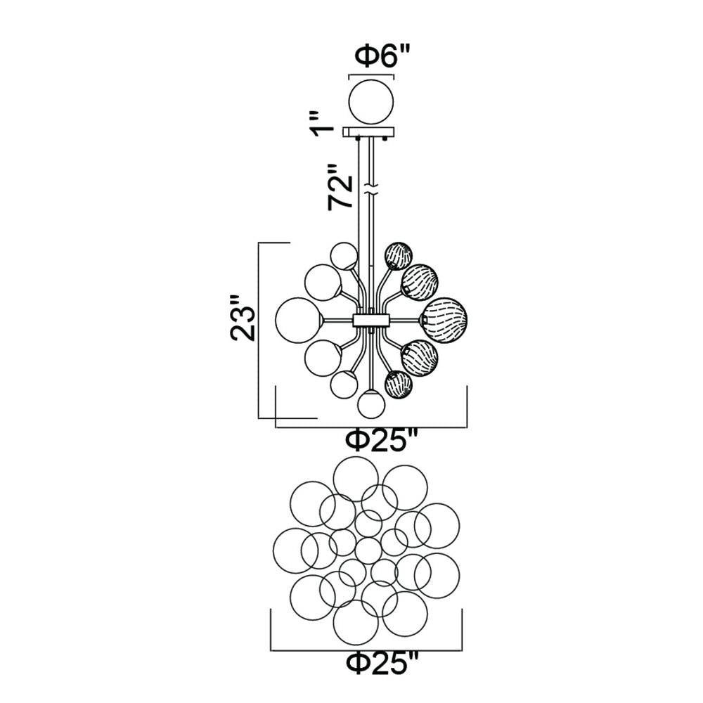 Pallocino 15 Light Chandelier With Chrome Finish