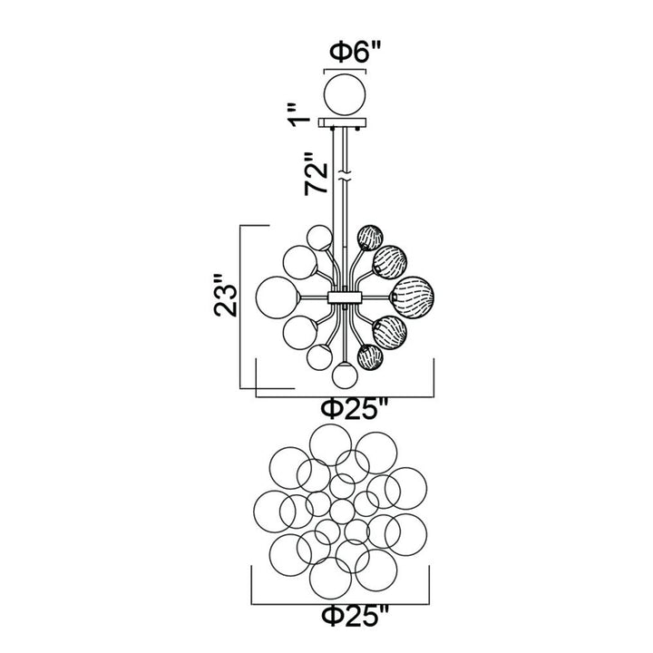 Pallocino 15 Light Chandelier With Chrome Finish