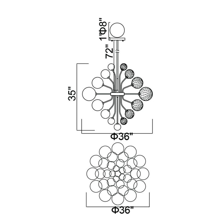 Pallocino 27 Light Chandelier With Chrome Finish
