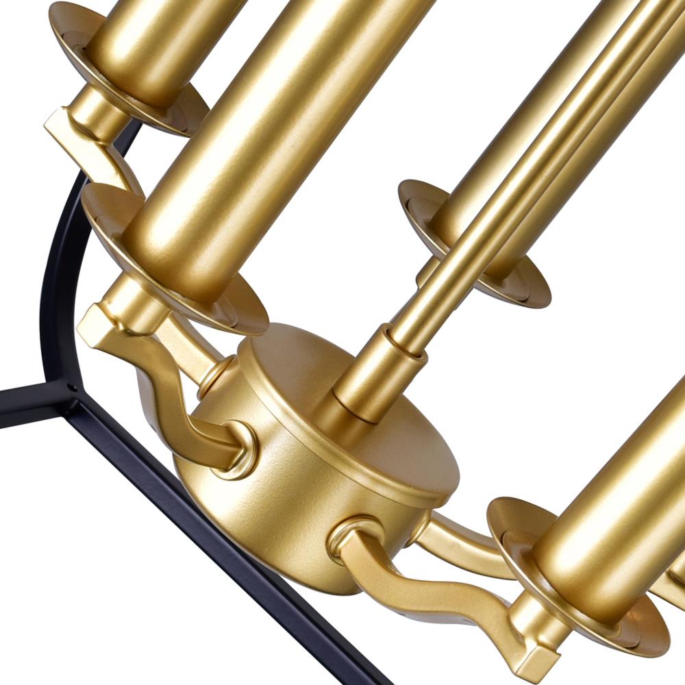 Tudor 5 Light Chandelier With Satin Gold & Black Finish