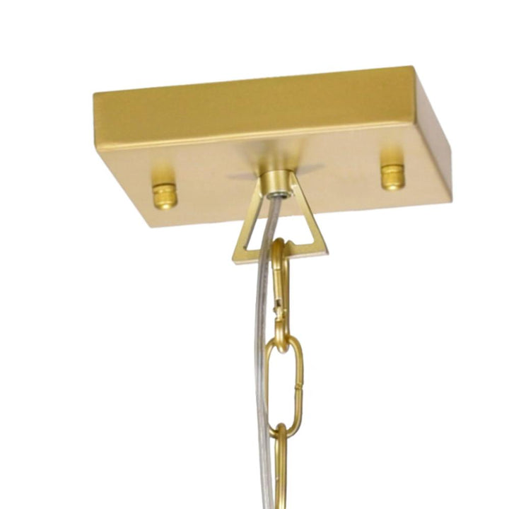 Tudor 6 Light Chandelier With Satin Gold & Black Finish
