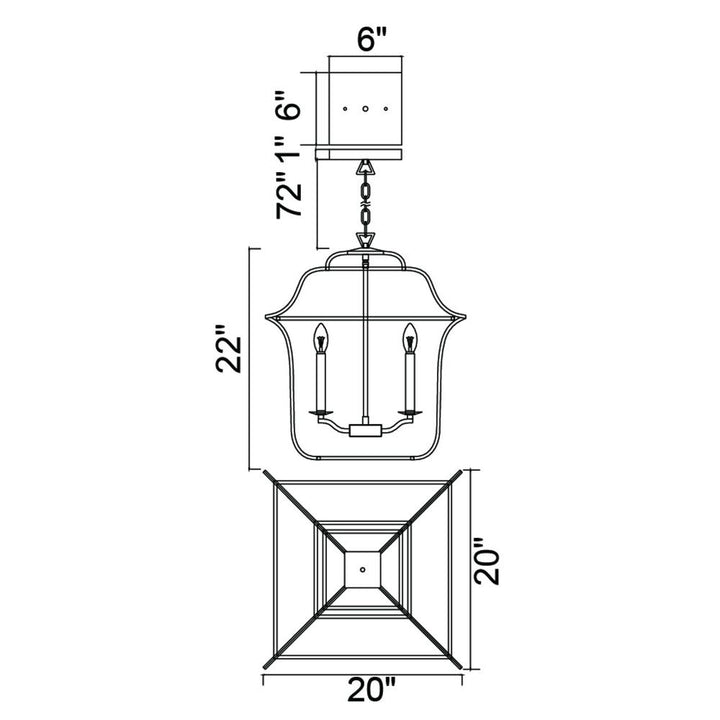 Tudor 6 Light Chandelier With Satin Gold & Black Finish