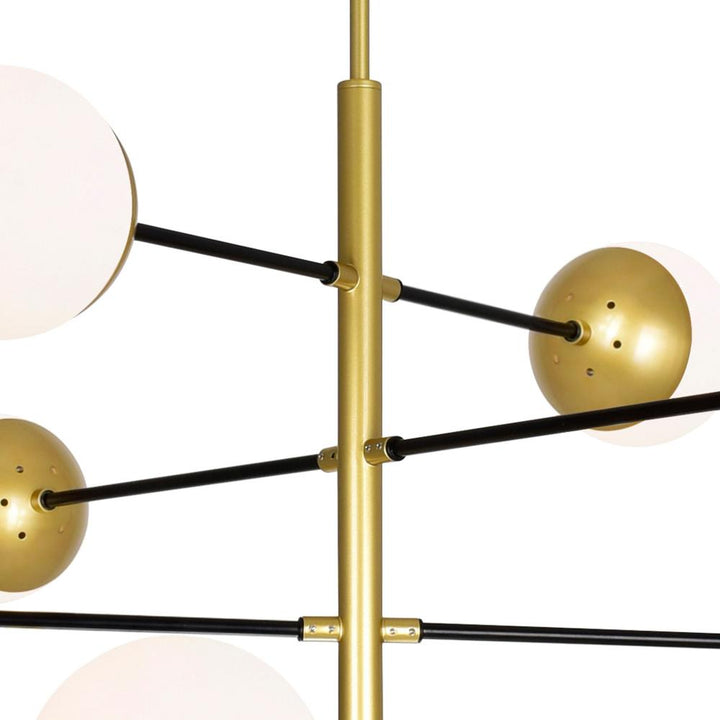 Compass 10 Light Chandelier With Medallion Gold Finish