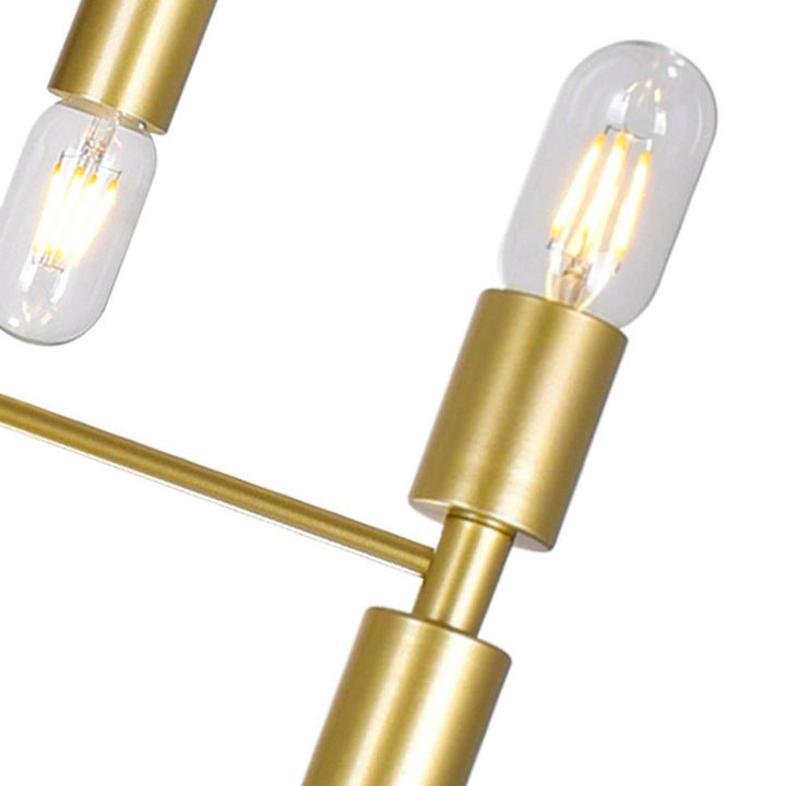 Hand Crank 12 Light Chandelier With Medallion Gold Finish