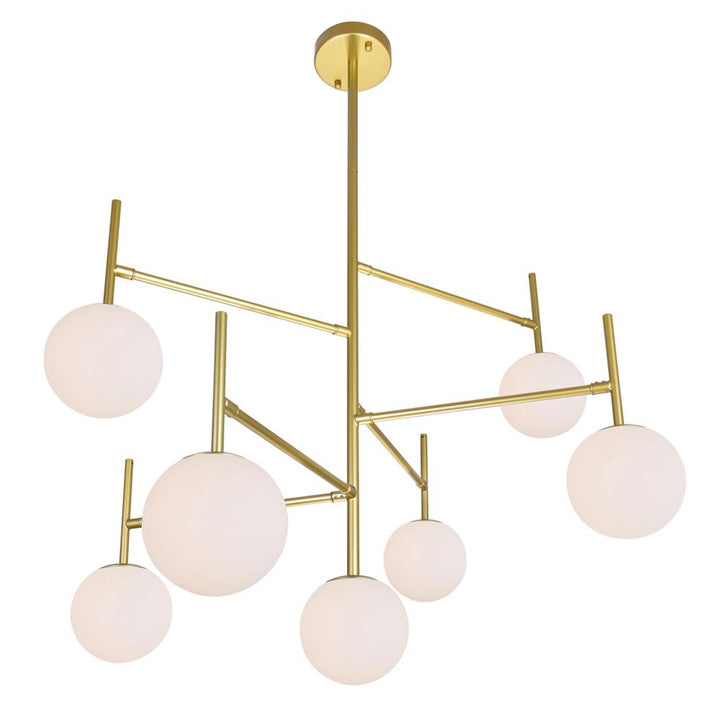 Tourch 7 Light Chandelier With Medallion Gold Finish