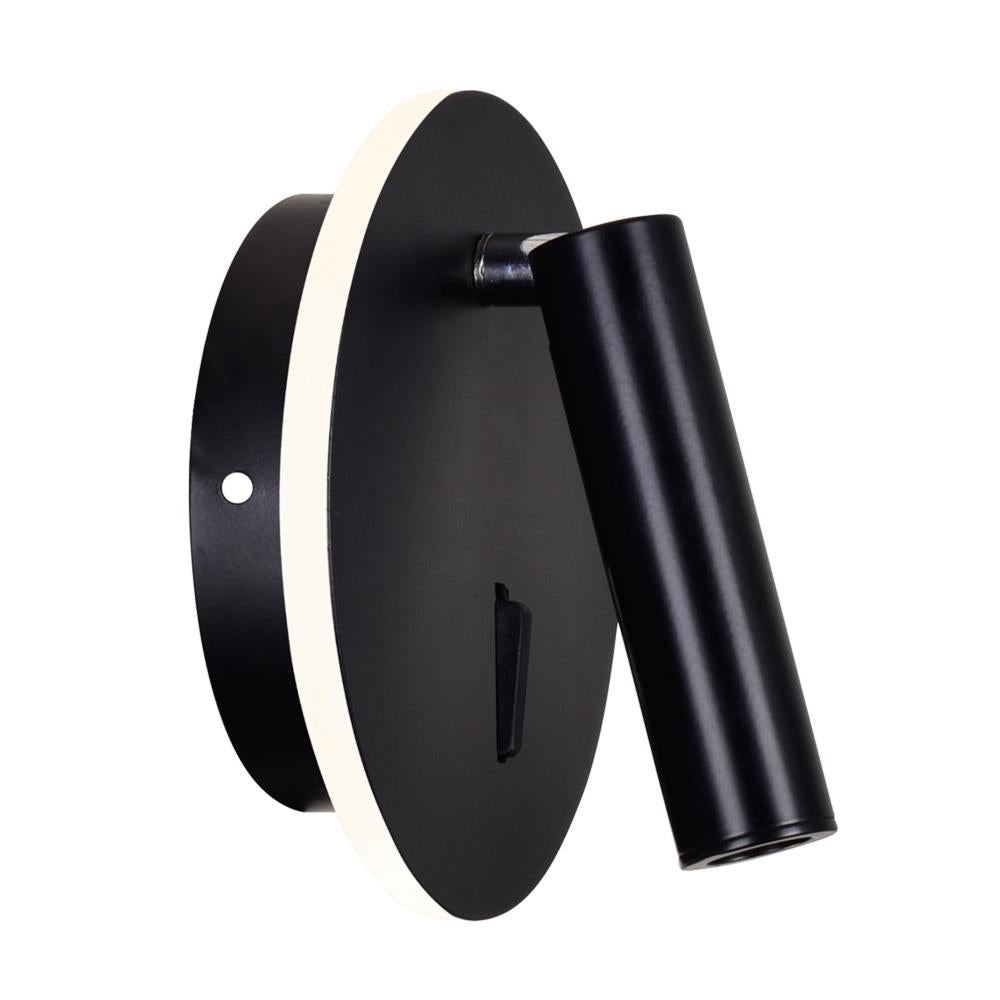 Private I LED Sconce With Matte Black Finish