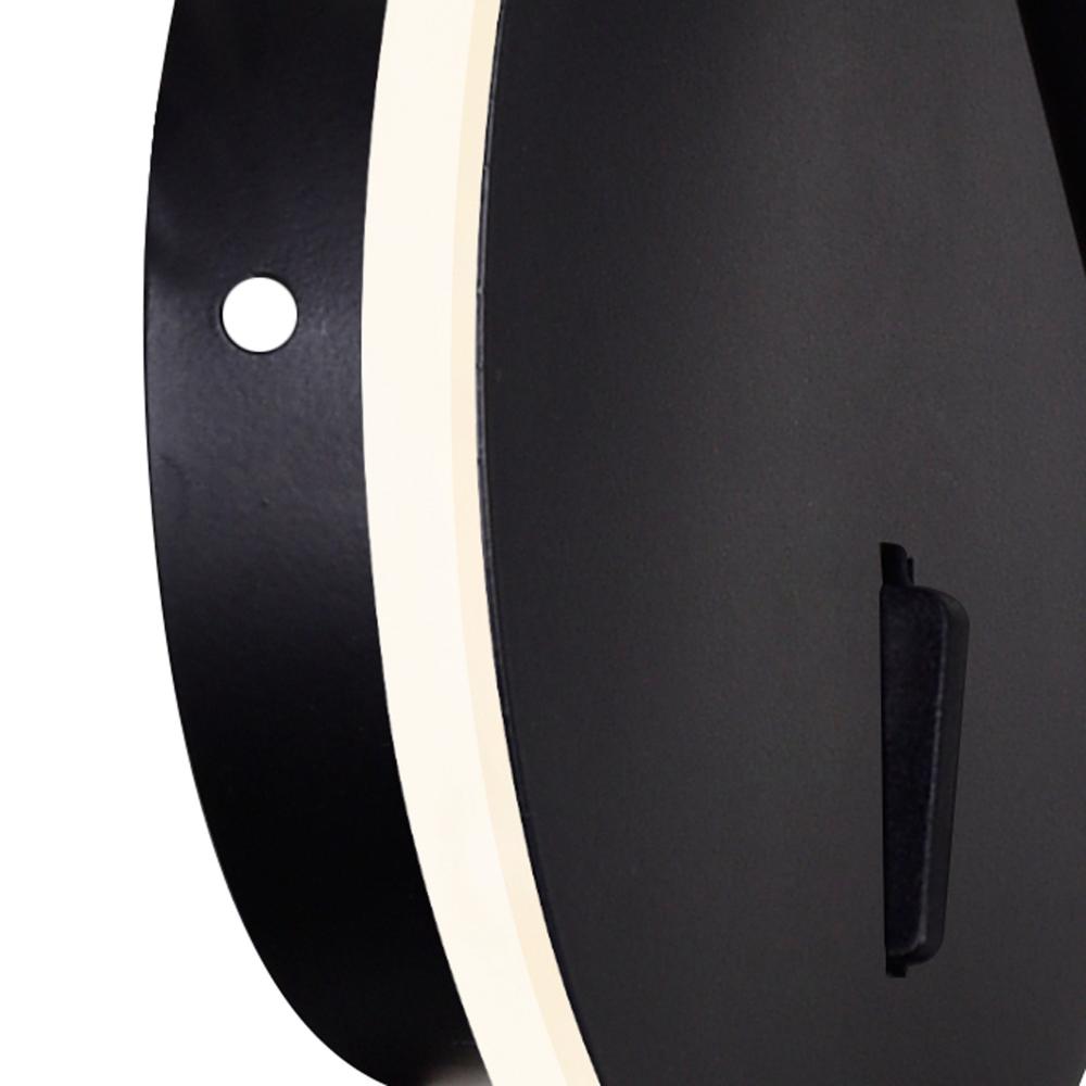 Private I LED Sconce With Matte Black Finish