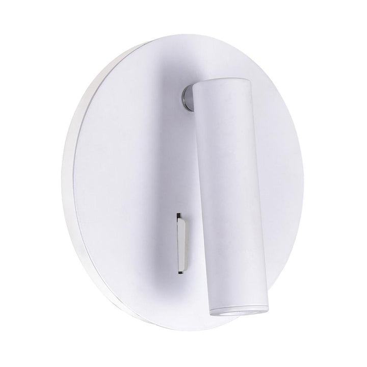 Private I LED Sconce With Matte White Finish