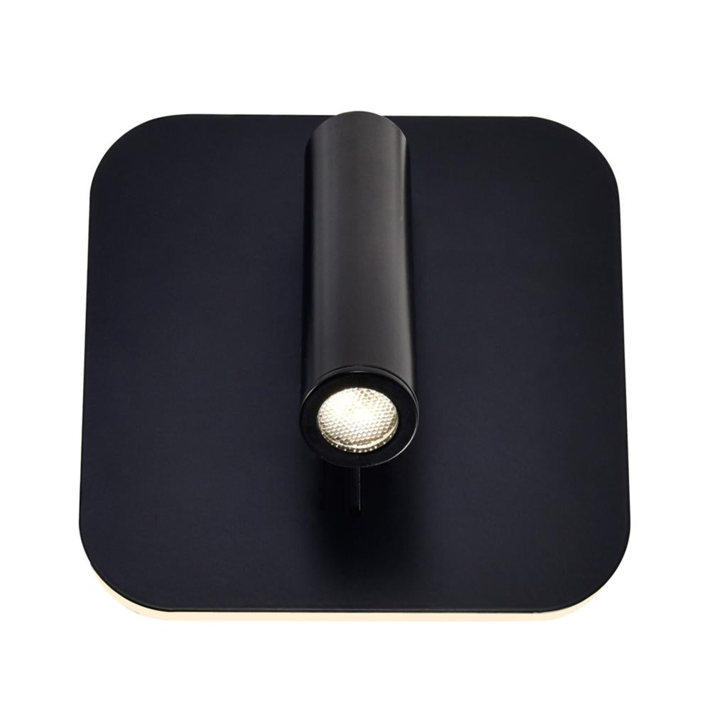 Private I LED Sconce With Matte Black Finish