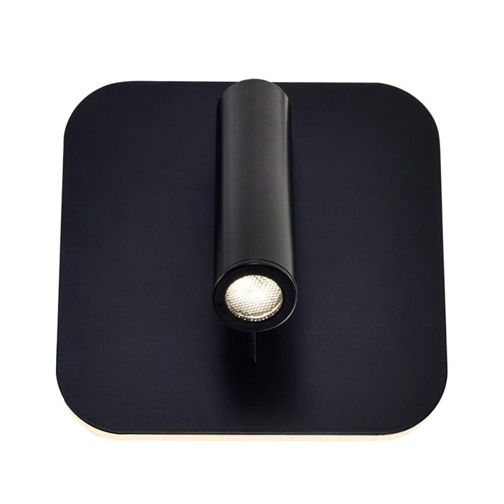 Private I LED Sconce With Matte Black Finish