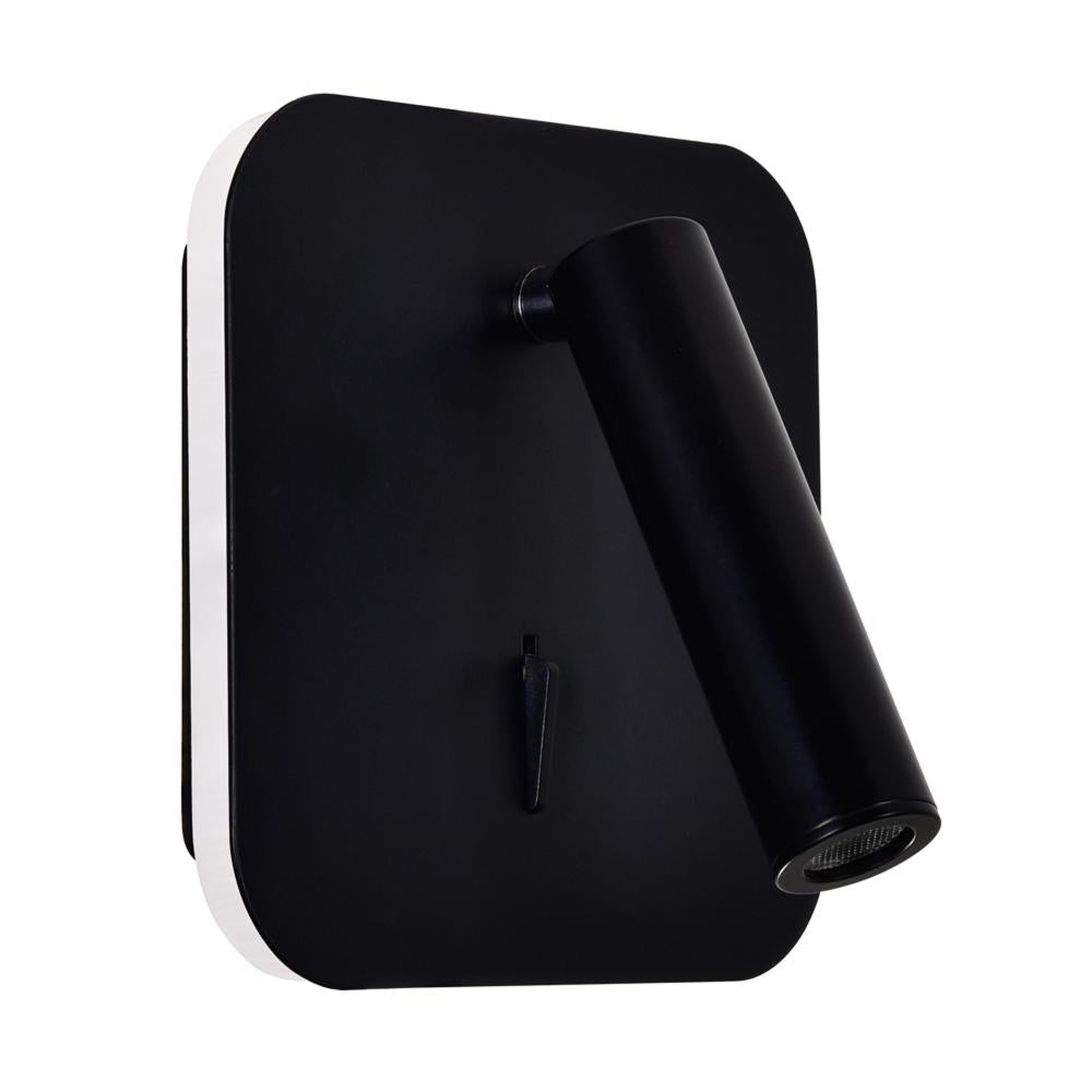 Private I LED Sconce With Matte Black Finish