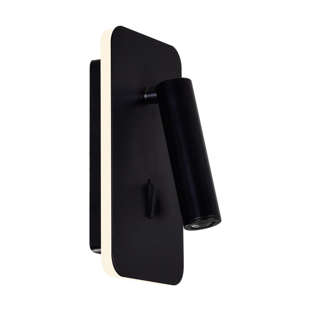 Private I LED Sconce With Matte Black Finish
