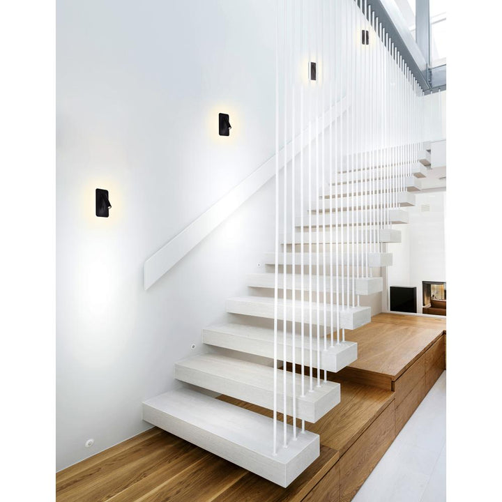 Private I LED Sconce With Matte Black Finish