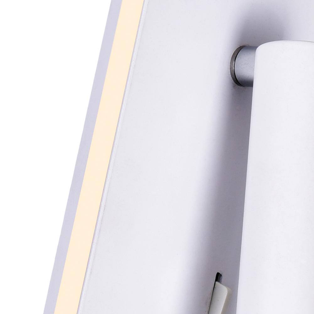Private I LED Sconce With Matte White Finish