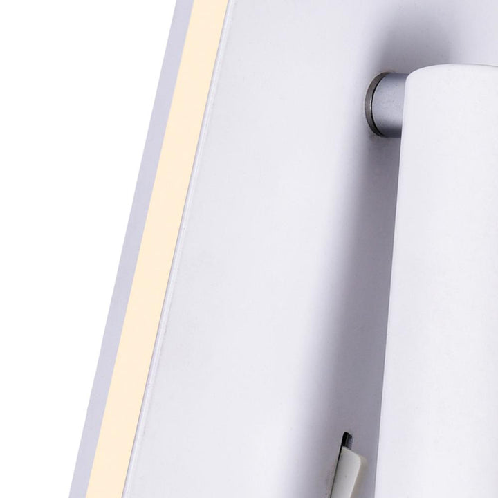 Private I LED Sconce With Matte White Finish