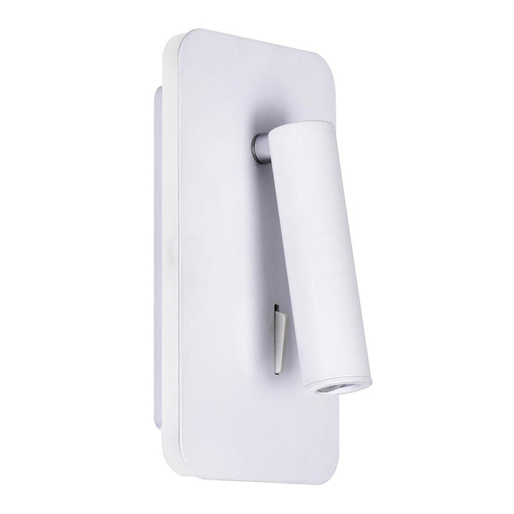 Private I LED Sconce With Matte White Finish