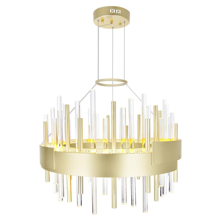 Millipede 20 in LED Satin Gold Chandelier