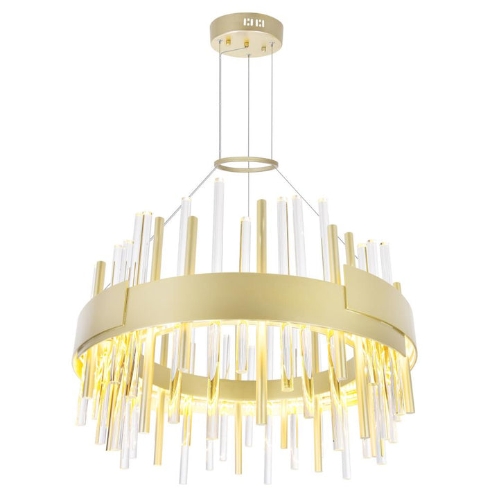 Millipede 20 in LED Satin Gold Chandelier