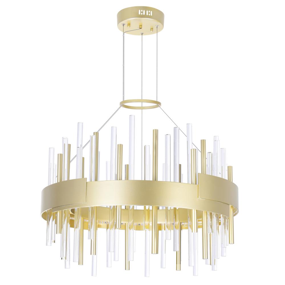 Millipede 20 in LED Satin Gold Chandelier