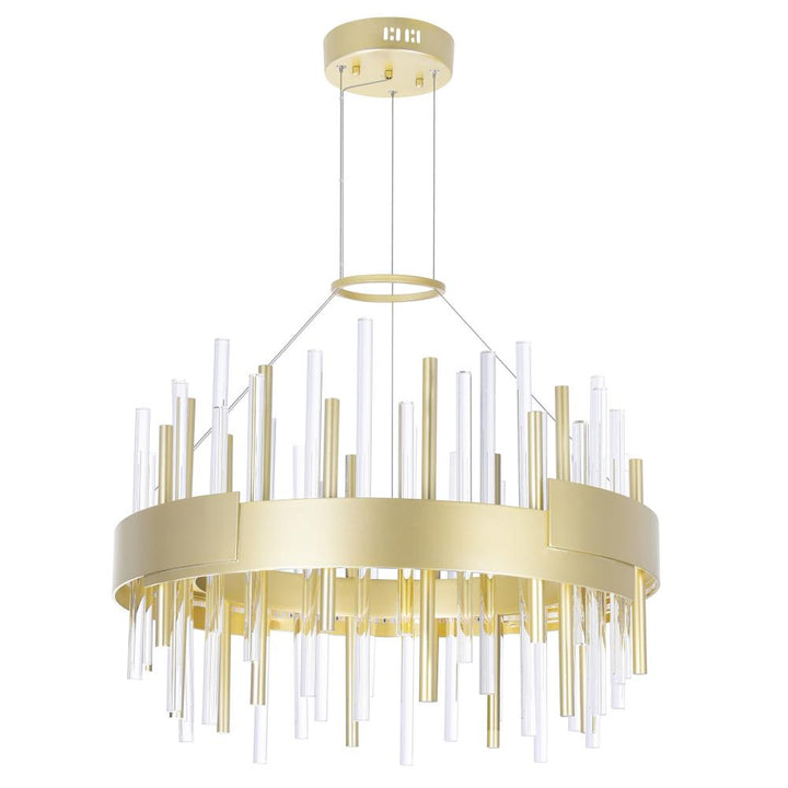 Millipede 20 in LED Satin Gold Chandelier