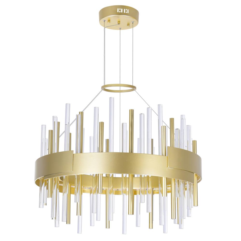 Millipede 20 in LED Satin Gold Chandelier