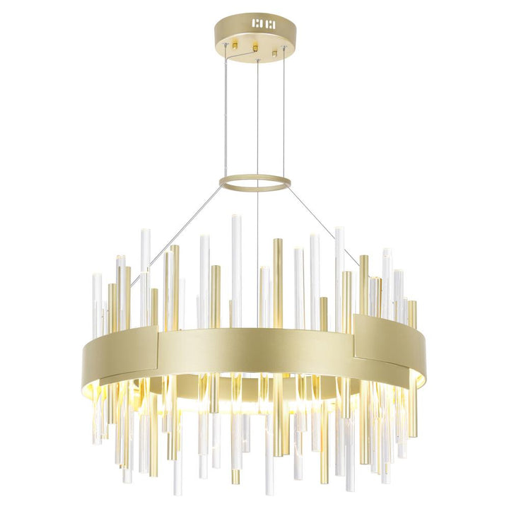 Millipede 20 in LED Satin Gold Chandelier
