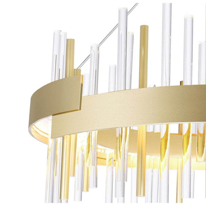 Millipede 26 in LED Satin Gold Chandelier